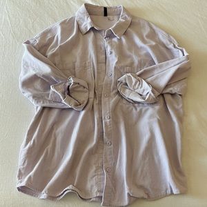 Corduroy Oversized Nude Shirt Jacket (lilac)